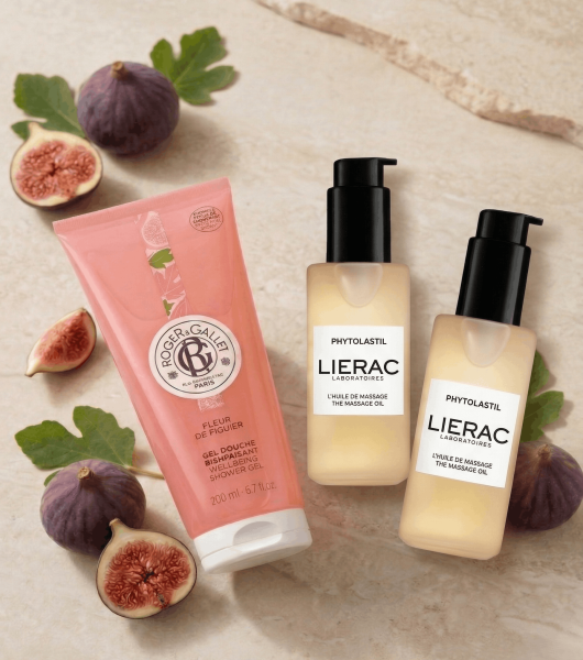  חבילת 2 יח' שמן עיסוי+ ג'ל רחצה בניחוח פרח התאנה 